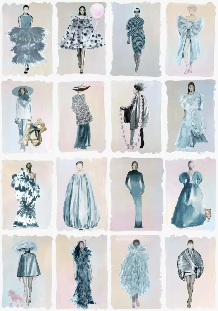 Couture Carousel, China Blue Pearl - Cole & Son