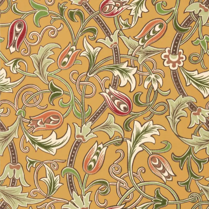 Scrolling Tulip, Gold - Morris & Co