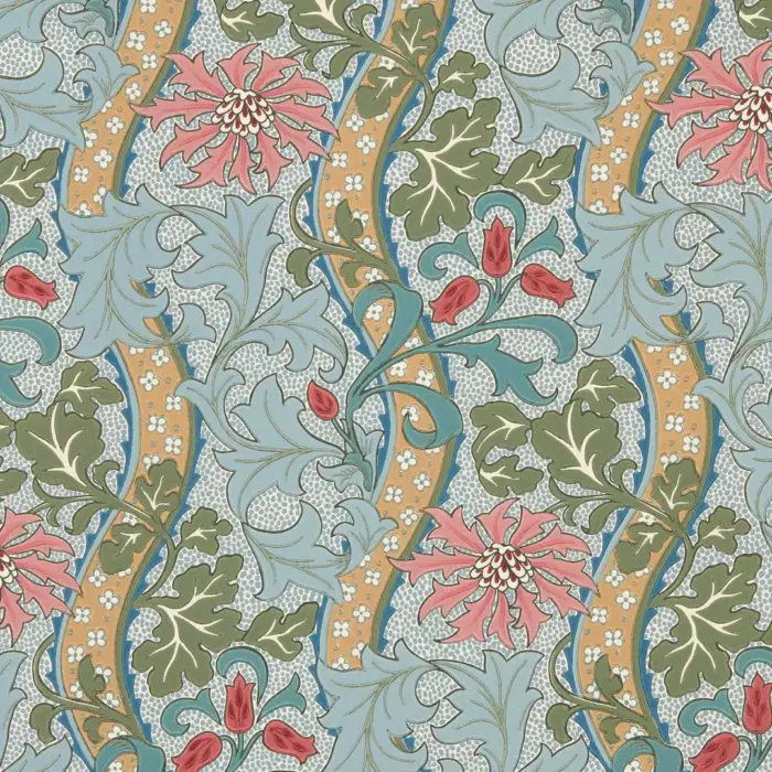 Cornflower, Rose/Wode - Morris & Co