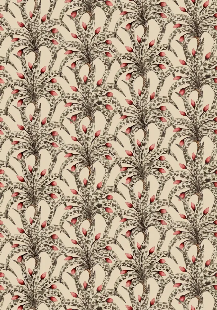 Afrika Damask, Sandstone & Ruby - Cole & Son