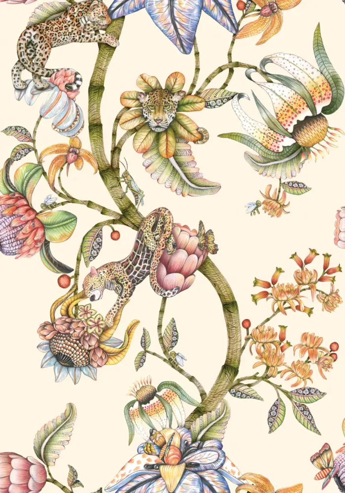 Protea Panthera, Stone - Cole & Son