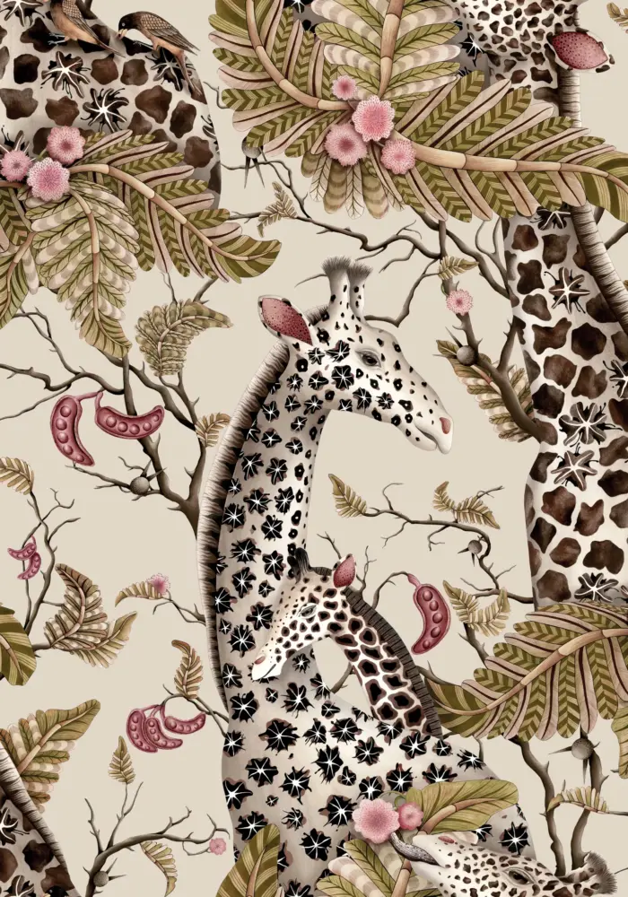 Royal Giraffe, Stone & Mulberry - Cole & Son