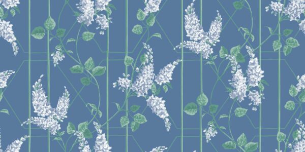 Wisteria, Powder Blue & Viridian on Cerulean Sky - Cole & Son