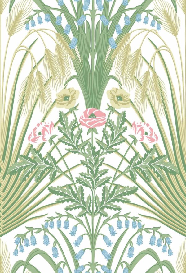 Bluebell, Leaf Green & Cerulean Sky on Chalk - Cole & Son