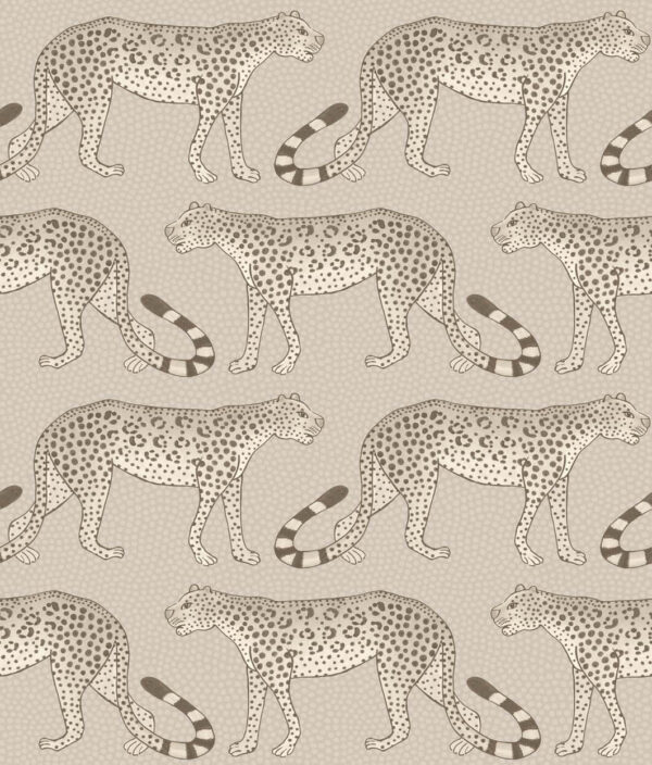 Leopard Walk, Safari on Taupe - Cole & Son