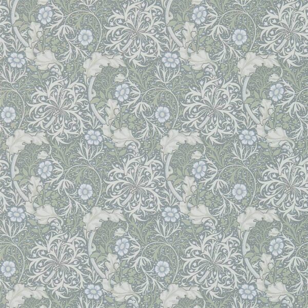 Morris Seaweed, Silver/Ecru - Morris & Co