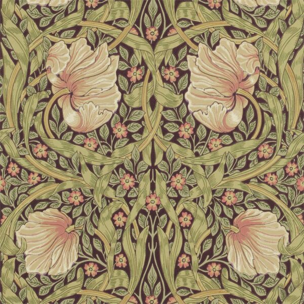 Pimpernel, Bullrush/Russet - Morris & Co