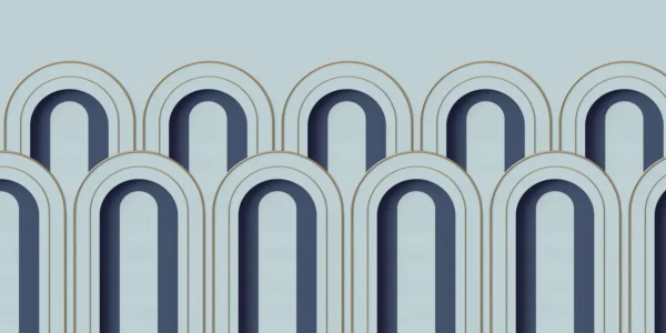 Arch Deco, Blue - Rebel Walls