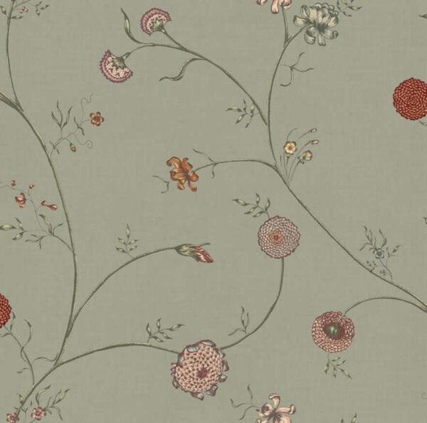 Flower Thread Green - Rebel Walls