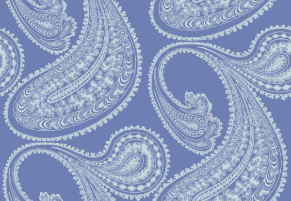 Rajapur Flock, Hyacinth Blue & White - Cole & Son