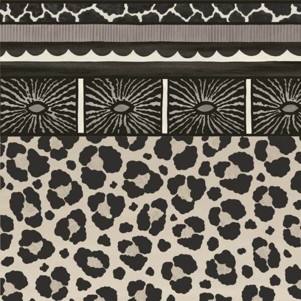 Zulu Border, Linen & Black - Cole & Son