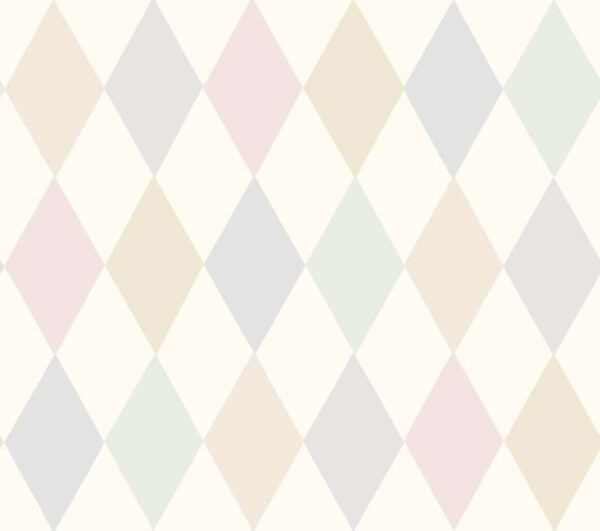 Punchinello, Blush, Ballet Slipper, Eau Du Nil on White - Cole & Son