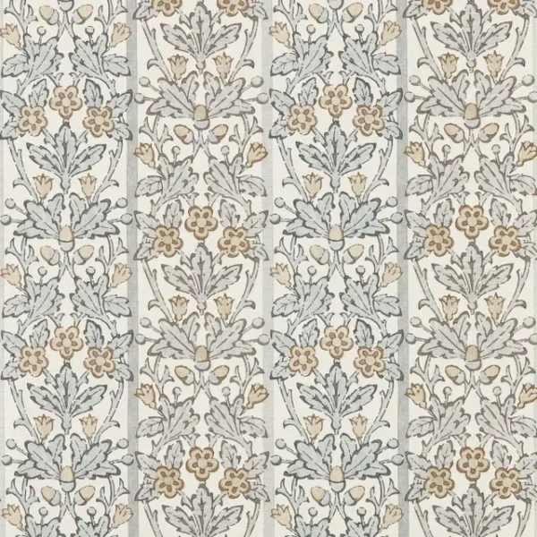 Oak & Blossom, Mineral Blue/Linen - Morris & Co