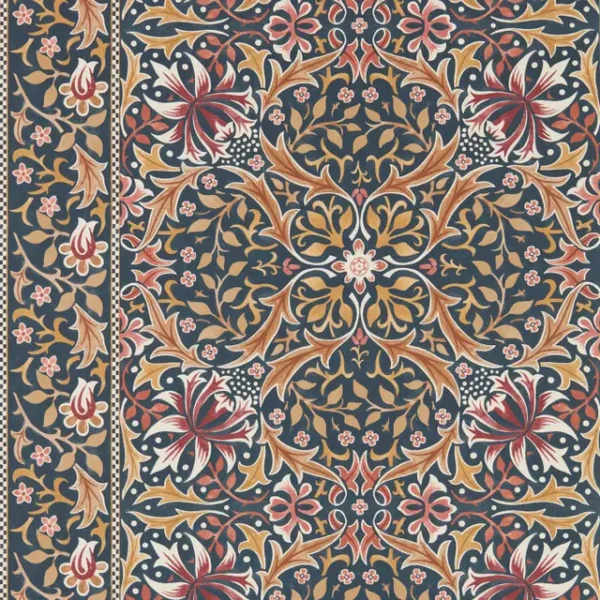 Walthamstow, Indigo/Gold - Morris & Co