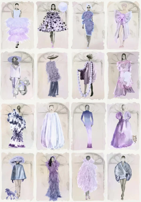 Couture Carousel Windows, Lavender Pearl - Cole & Son