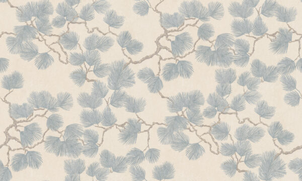 Pine Mural, Misty Blue - Sandberg