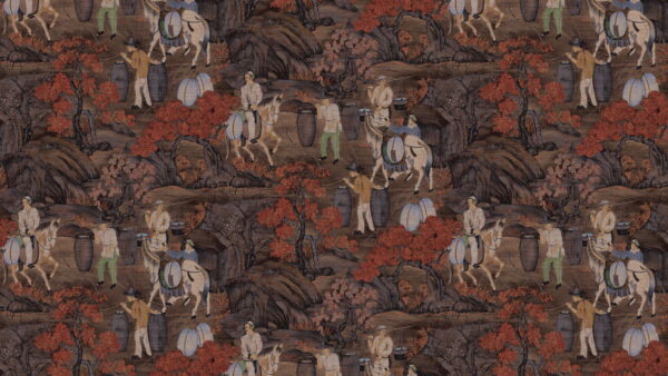 Toile de Tibet Rust - Arte